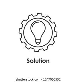 gear, settings, bulb icon