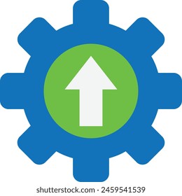 Gear Settings Cog Icon Vector Flat Illustration