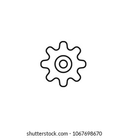 Gear, settings or cog vector icon on a white background.