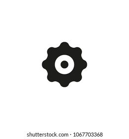 Gear, settings or cog vector icon on a white background.
