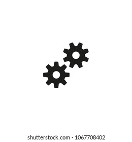 Gear, settings or cog vector icon on a white background.