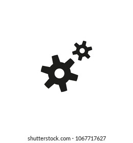 Gear, settings or cog vector icon on a white background.