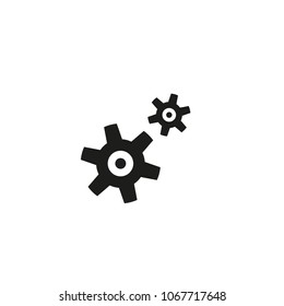 Gear, settings or cog vector icon on a white background.