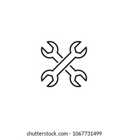 Gear, settings or cog vector icon on a white background.