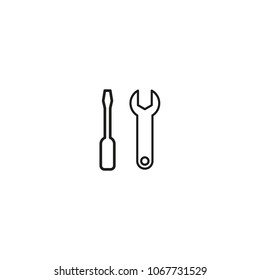 Gear, settings or cog vector icon on a white background.