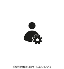 Gear, settings or cog vector icon on a white background.
