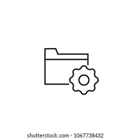 Gear, settings or cog vector icon on a white background.