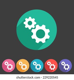 Gear settings flat icon