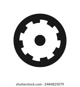 Gear-Einstellungen-Flachsymbol-Vektorgrafik