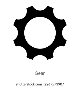 Concepto de icono de engranaje y configuración