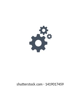 Gear settings icon. Icon in the dark version for mobile applications, web sites. Vector illustration