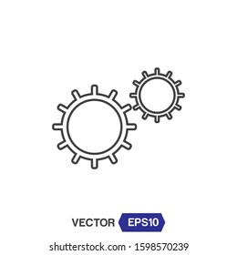 Gear Settings Icon Design Illustration