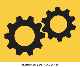 Gear, settings, settings gear icon isolated vector