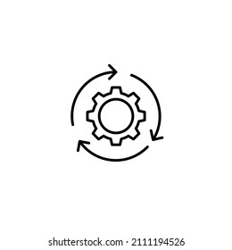 Gear Settings icon on white background