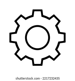 Gear or settings icon on white background.Vector illustration.