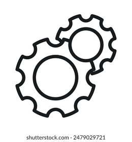 Gear Einstellungen Icon Perfekt für Systemkonfiguration und technische Einstellungen