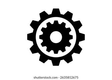 Gear settings icon. Separate cogwheel on background. Icon for app or website.