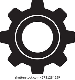 Gear Settings Icon Vector – Cogwheel Configuration and System Symbol