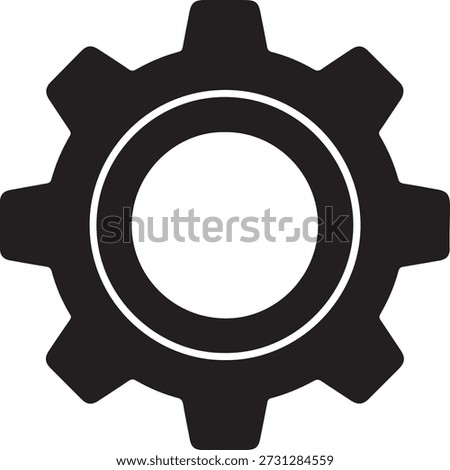Gear Settings Icon Vector – Cogwheel Configuration and System Symbol