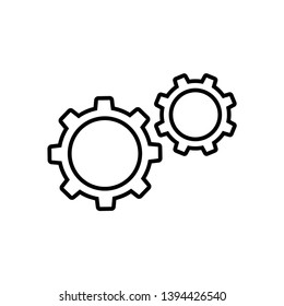 Gear Settings Icon Vector Illustration - Vector