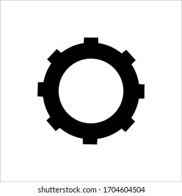 Configuración de los engranajes Icono Vector Ilustración estilo glifo
