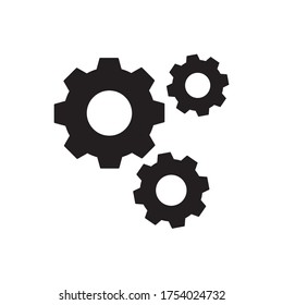 Ilustración del vector de iconos de configuración de engranajes