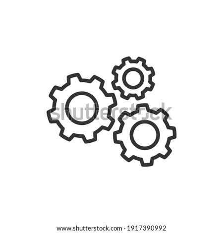 Gear settings icon. Vector illustration.