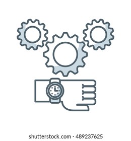 gear settings isolated icon vector illustration design