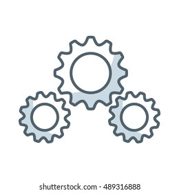 gear settings isolated icon vector illustration design