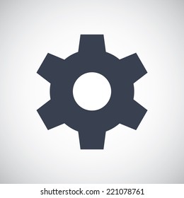 Gear Settings Options symbol icon. Vector pictogram. Simple flat metro design style. esp10