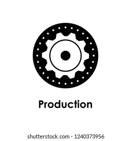 gear, settings, production icon. Element of business icon with description. Glyph icon for website design and development, app development. Premium icon