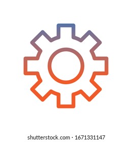 configuración de engranajes configuración de icono aislado ilustración vectorial