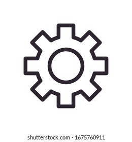 gear settings setup line style icon vector illustration design
