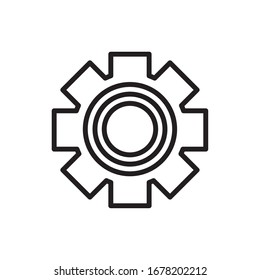 configuración de la línea de configuración icono ilustración vectorial