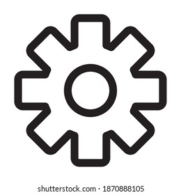 gear settings setup line style icon vector illustration design