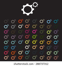 Gear settings sign icon vector symbol 