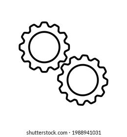 Zahnradeinstellungen, Dünnliniensymbol, Cograd-Symbol. Innovationslogo. Vektorgrafik EPS10