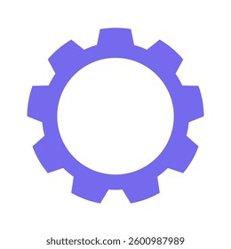 Gear shape icon. Vector sign. Engineering symbol