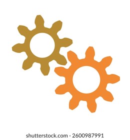 Gear shape icon. Vector sign. Engineering symbol