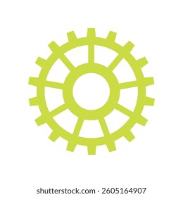 Gear shape icon. Vector sign. Engineering symbol
