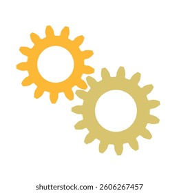 Gear shape icon. Vector sign. Engineering symbol