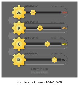 Gear Shape Infographics Design Template