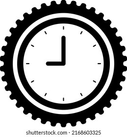 Gear Shaped Clock Isolated Vector Illustration Stock Vector (Royalty ...