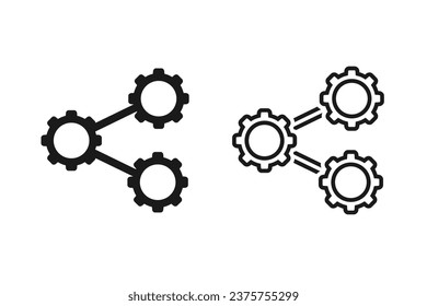 Gear sharing icon. Illustration vector