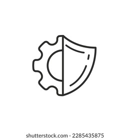 gear shield icon vector design template web