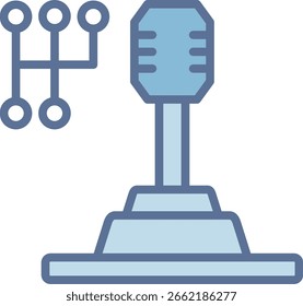 Gear Shift Filled Blue Tone Icon