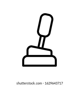 Gear shift icon design template, vector icon designed in line style