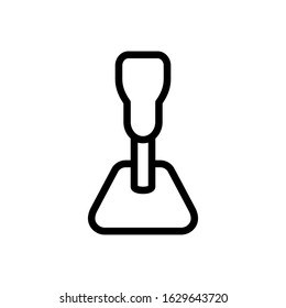 Gear shift icon design template, vector icon designed in line style