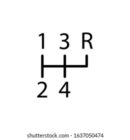 gear shift icon design template. Trendy style, vector eps 10