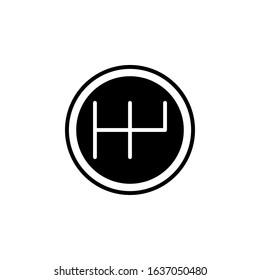 gear shift icon design template. Trendy style, vector eps 10